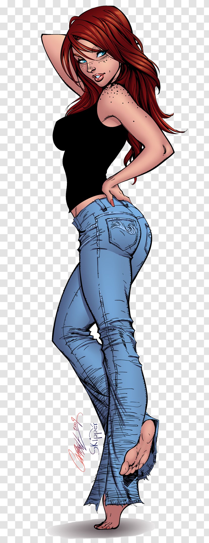 Mary Jane Watson Spider-Man J. Scott Campbell Comics Comic Book - Silhouette - Character White Tiger Transparent PNG