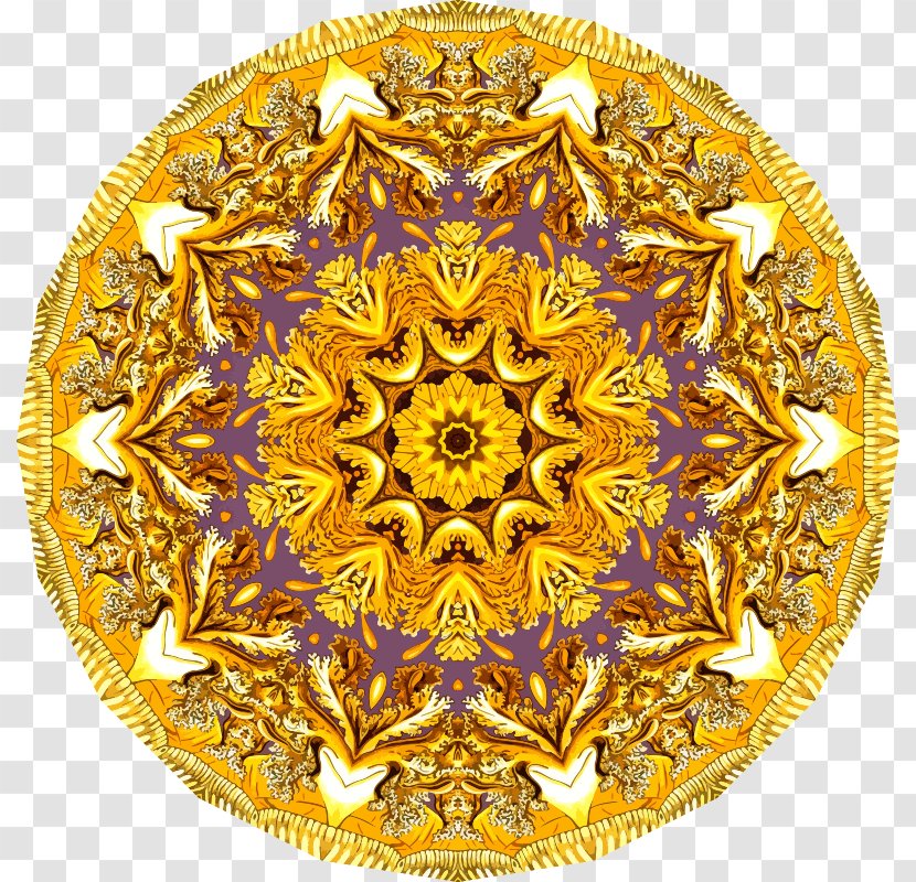 Mandala Image Gold - Coloring Book Transparent PNG