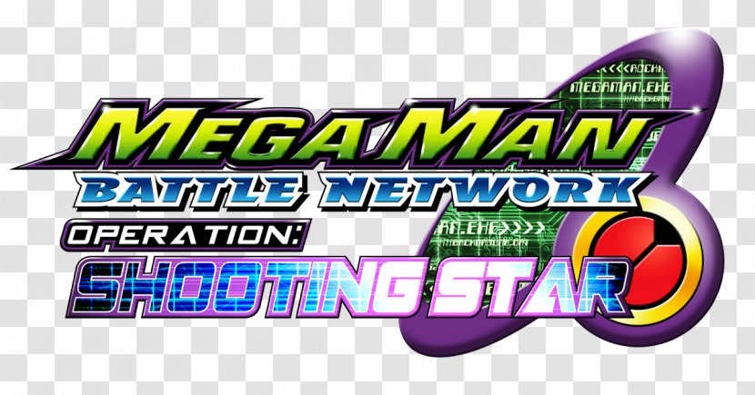 Logo Brand Mega Man Font - Rockman Exe Operate Shooting Star Transparent PNG
