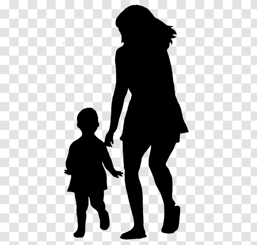 Silhouette Clip Art Mother Vector Graphics Child - Holding Hands - And Daughter Silhouet Transparent PNG
