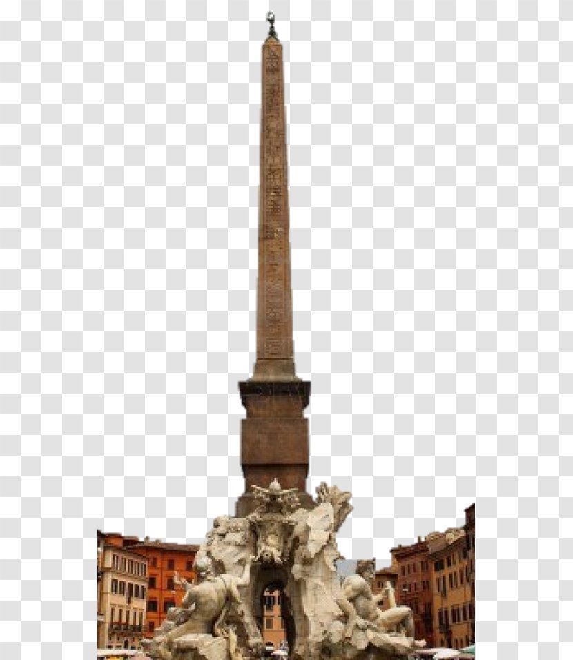 Piazza Navona Fontana Dei Quattro Fiumi Obelisk Hotel Fountain - Francesco Borromini - Barroco Transparent PNG