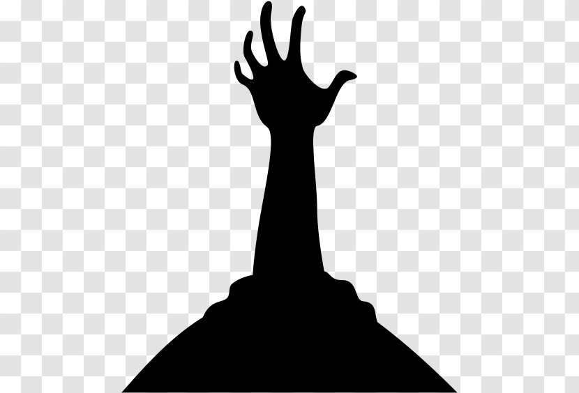 Silhouette Hand Finger Gesture Black-and-white - Blackandwhite Transparent PNG