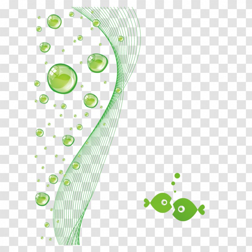 Curve Designer - Textile - Green Water Droplets Transparent PNG