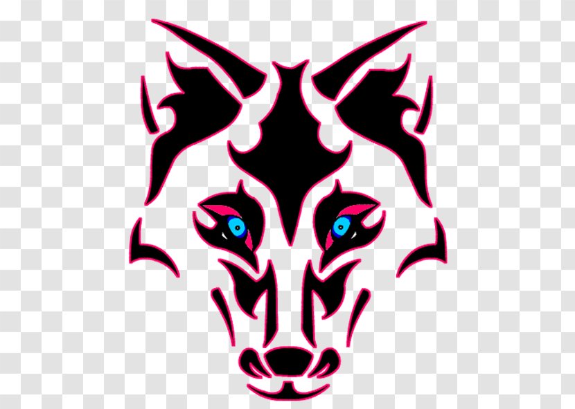 Tattoo Gray Wolf Tribe Art Clip - Face - Tatto Transparent PNG