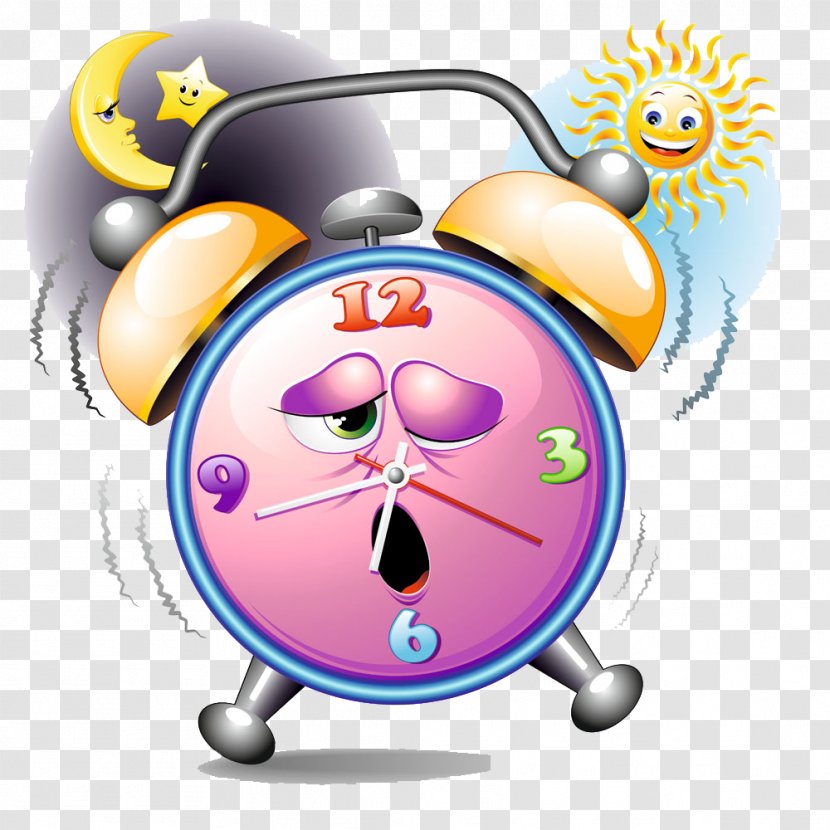 Alarm Clock Table Digital Illustration - Cartoon Transparent PNG