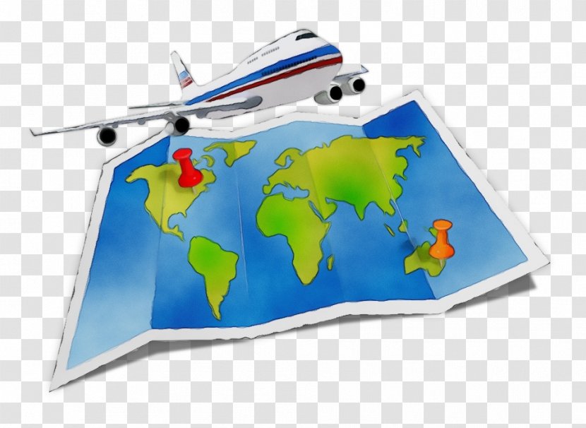 Travel Suitcase - World - Flight Aviation Transparent PNG