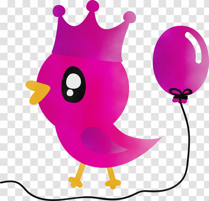 Pink Cartoon Magenta Bird Transparent PNG