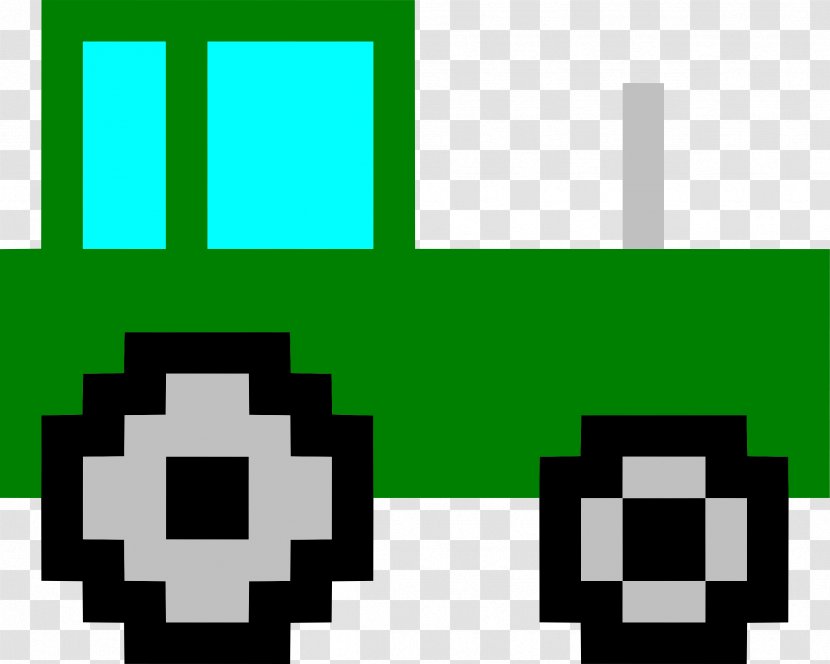Pixel Art Drawing Car Clip - Tractor Transparent PNG
