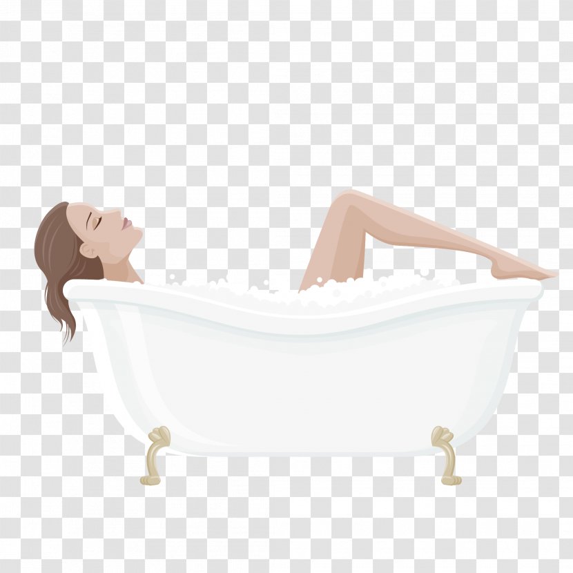 Bathtub Hot Tub Bathing Bubble Bath Bathroom - Flower - The Beauty Of Transparent PNG