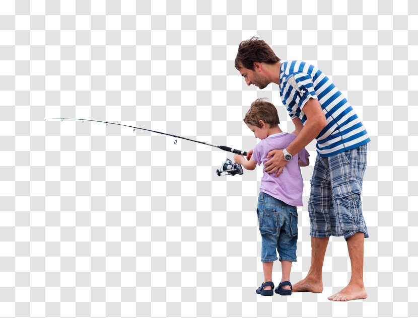 Father Fishing Reel Son Stock Photography - Toddler - And Transparent PNG