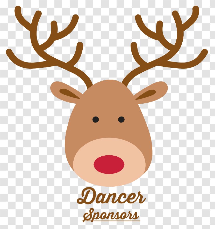 Santa Claus Reindeer Rudolph Template - Mammal Transparent PNG
