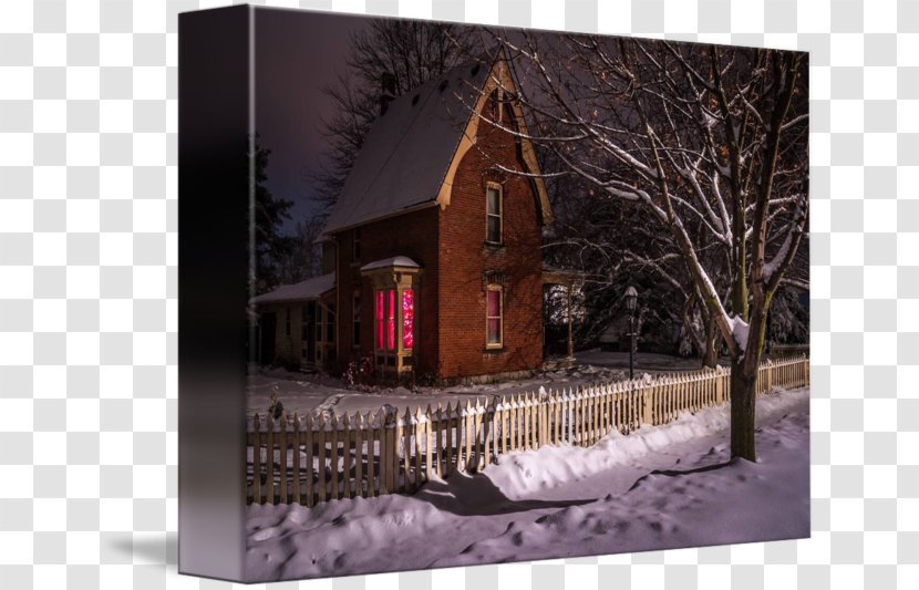 House Log Cabin Winter Poster Cottage Transparent PNG