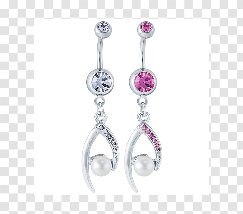 Earring Body Jewellery Gemstone Silver - Jewelry Transparent PNG