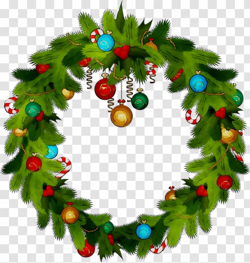 Clip Art Wreath Christmas Openclipart - Tree - Ornament Transparent PNG