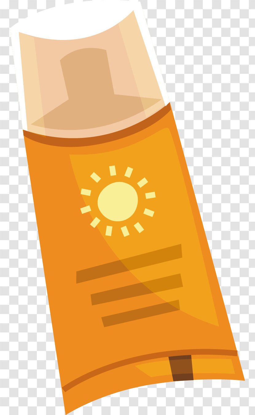 Sunscreen Cosmetics Computer File - Orange - Sun Vector Transparent PNG