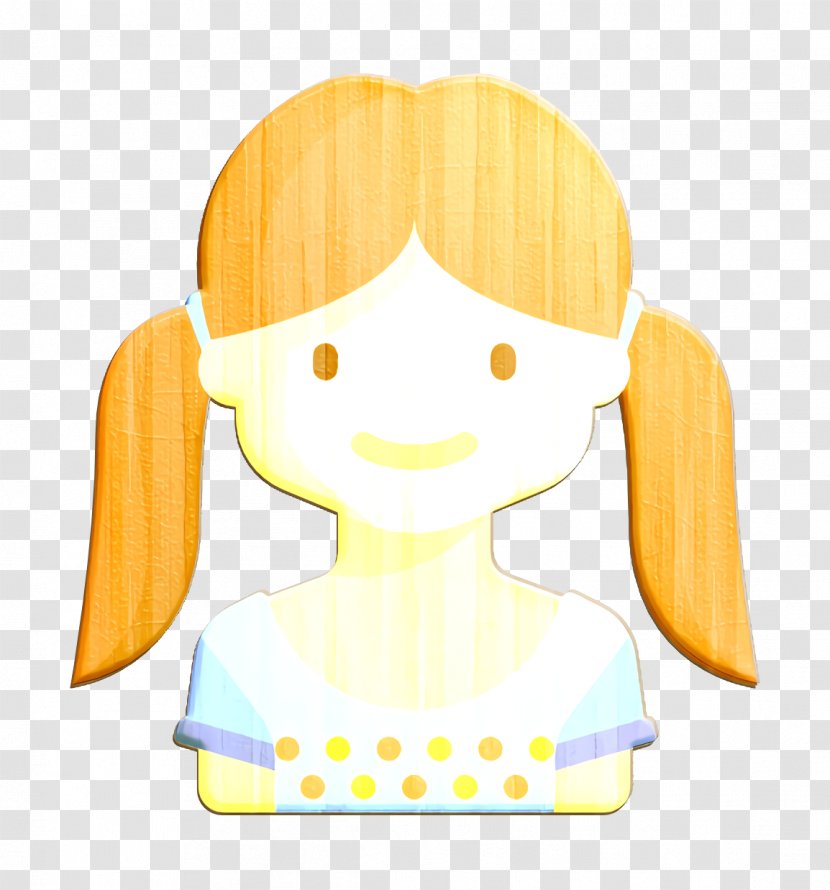 Kids Avatars Icon Child Girl - Cartoon - Smile Animation Transparent PNG