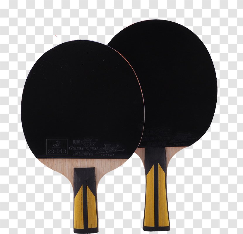 Table Tennis Racket Ball - Black Bat Transparent PNG