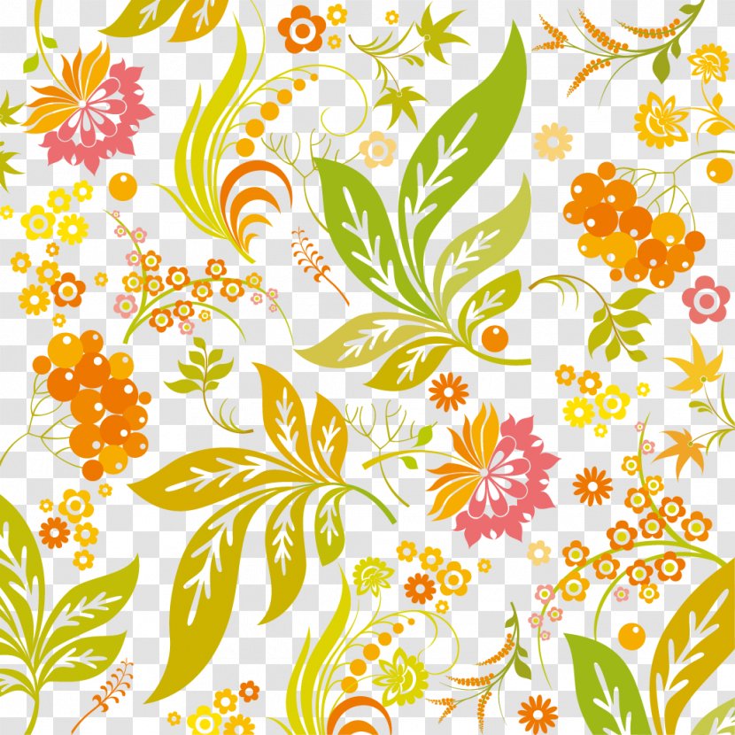 Fashion Software Design Pattern - Flower Arranging - Vector Green Flowers Transparent PNG