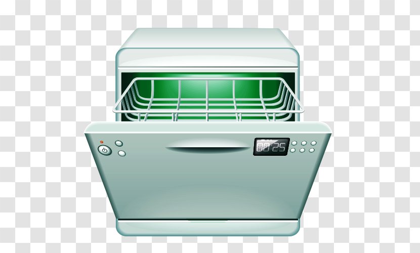Dishwasher Home Appliance Washing Machine Dishwashing - Cartoon Microwave Transparent PNG