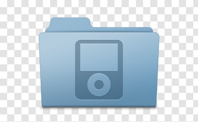 Blue Ipod Multimedia Font - IPod Folder Transparent PNG