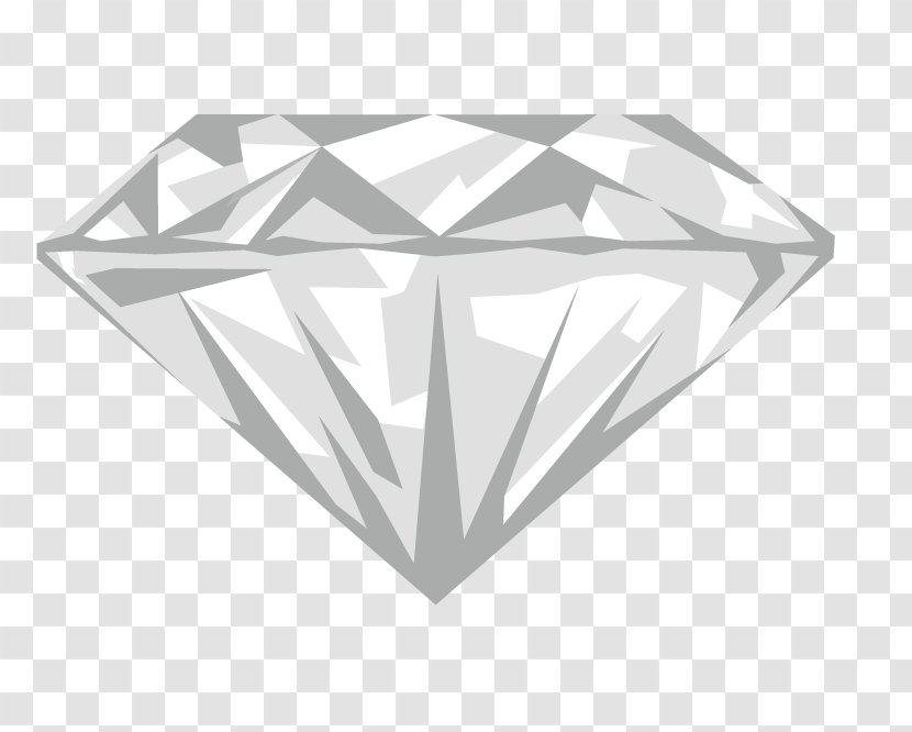 Diamond Grey Black And White - Designer Transparent PNG