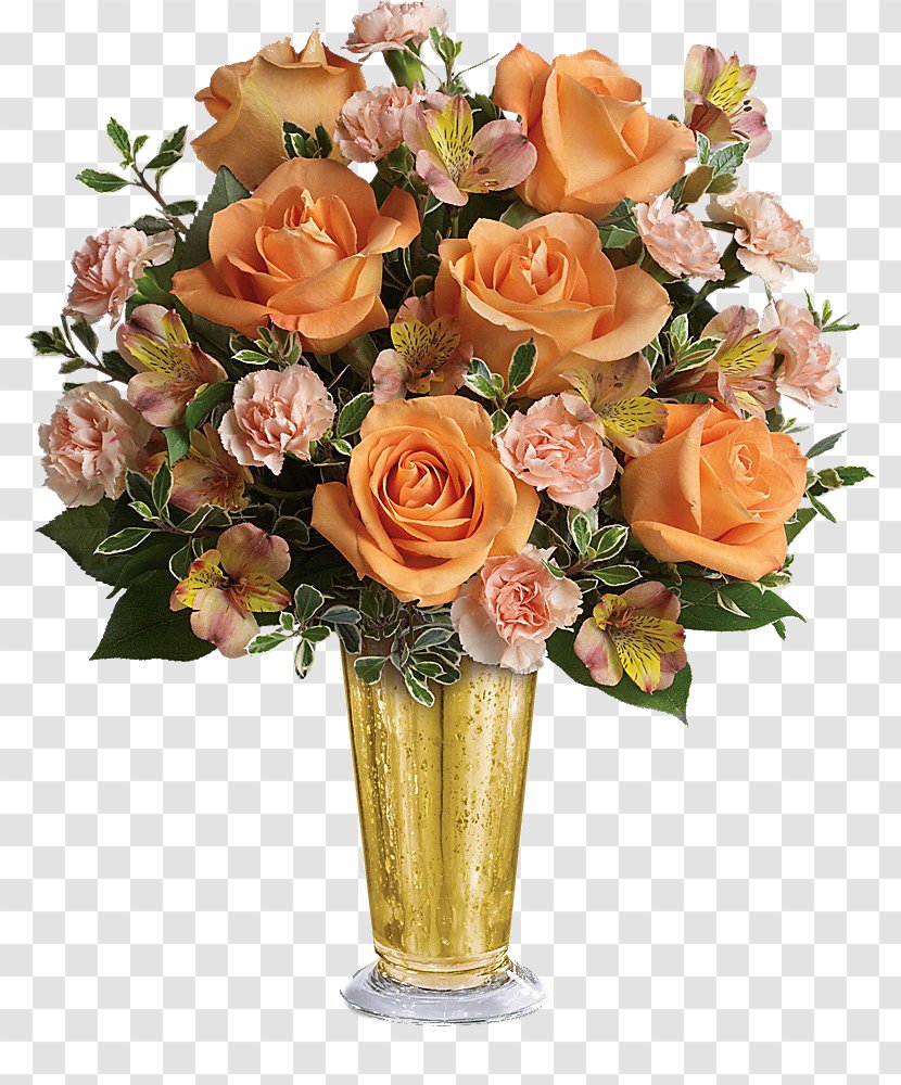 Floristry Flower Bouquet Teleflora Rose - Of Flowers Vase Transparent PNG