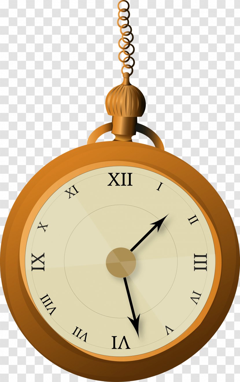 Pocket Watch Clock Clip Art - Pocketwatch Design Element Transparent PNG