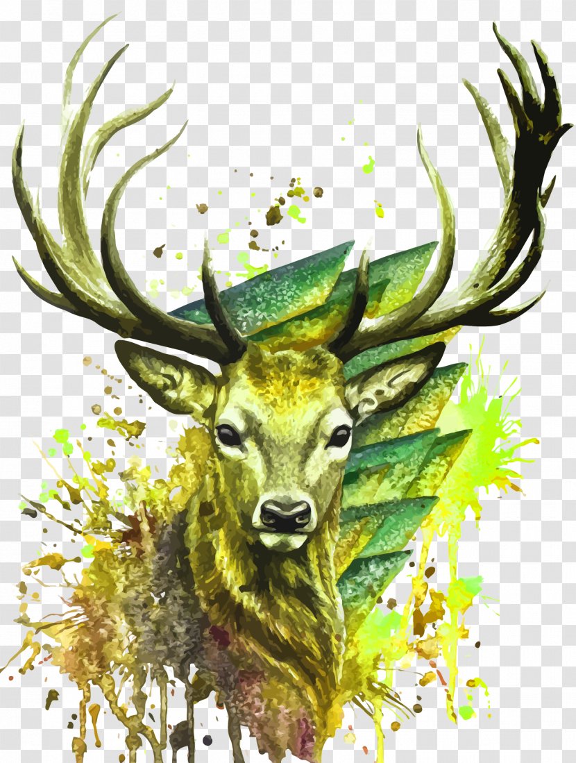 Deer Watercolor Painting Download Illustration - Wildlife - Vector Transparent PNG