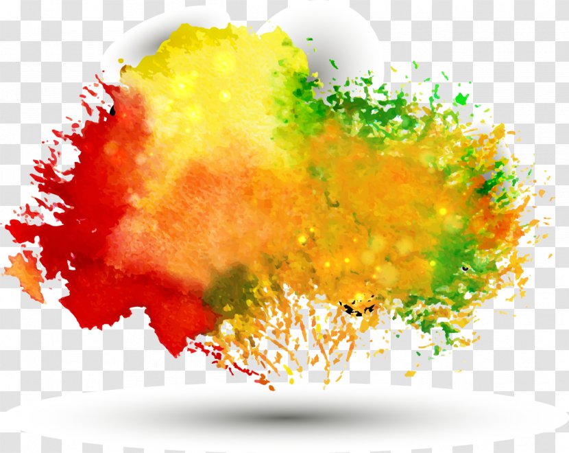 Ink Color - Free Pull Multicolor Watercolor Background Transparent PNG