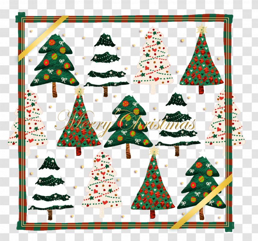 Christmas Tree Ornament Decoration - Variety Of And Border Transparent PNG