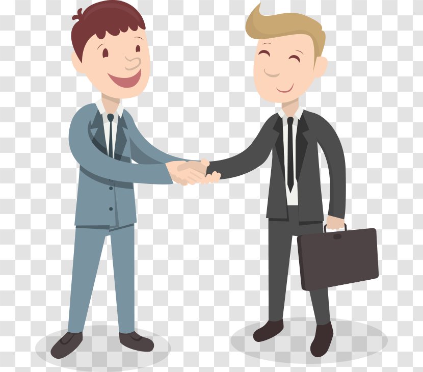 Handshake Cartoon Business - Joint Transparent PNG