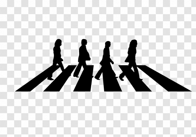 Abbey Road The Beatles Silhouette Decal Wallpaper - Stencil Transparent PNG