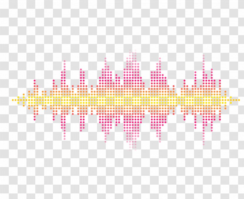Pink Pattern - Cartoon - Rose Red Pixel Sound Wave Curve Picture Transparent PNG