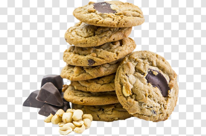 Chocolate Chip Cookie Peanut Butter Oatmeal Raisin Cookies Biscuits - Baked Goods Transparent PNG