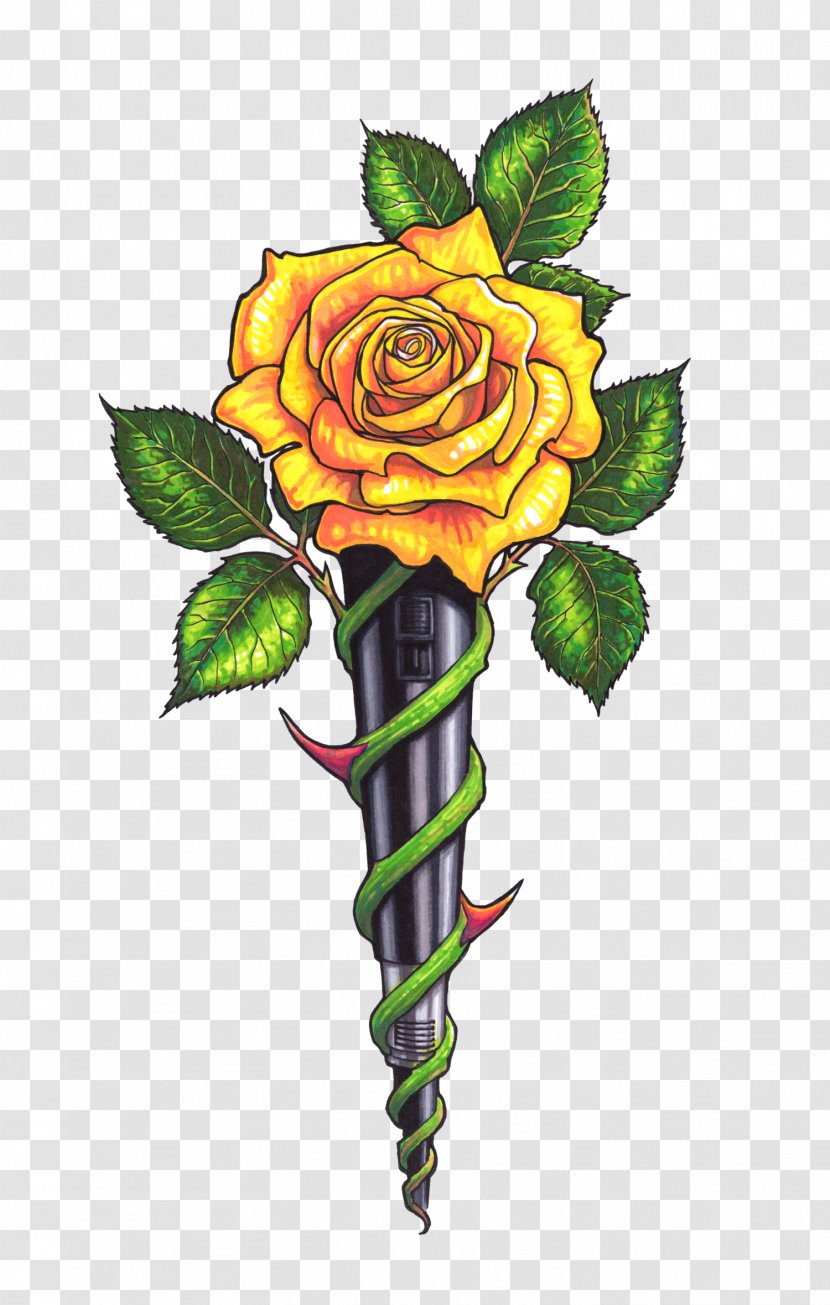 Garden Roses Yellow Clip Art - Rose Transparent PNG
