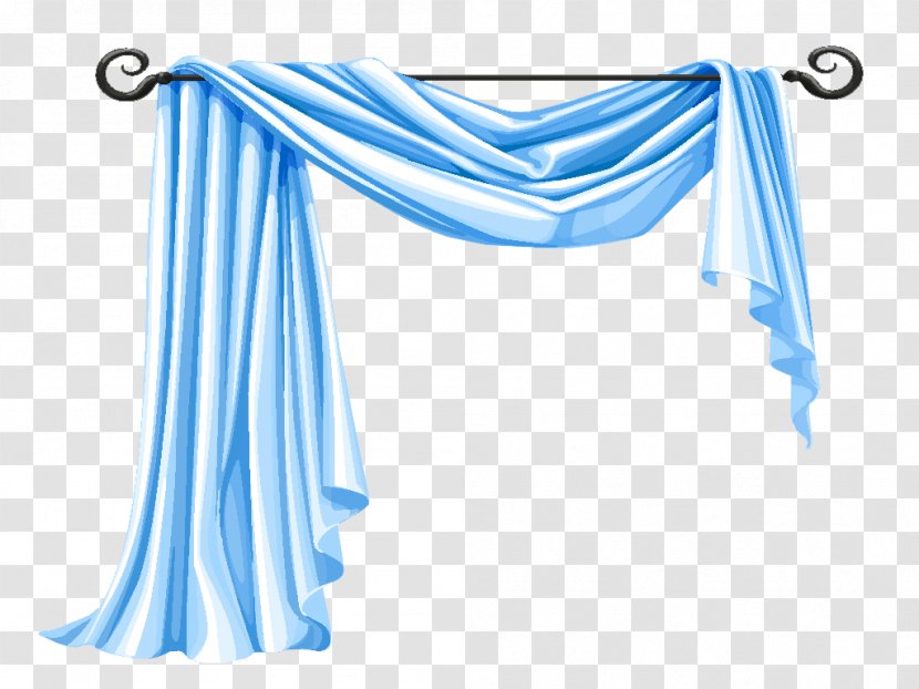 Curtain Color Blue - White - Sleeve Transparent PNG