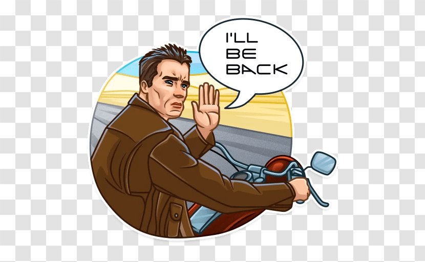 The Terminator Arnold Schwarzenegger Telegram YouTube Sticker - Youtube Transparent PNG