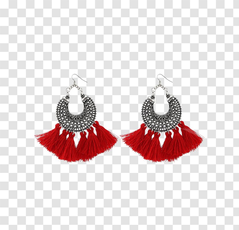 Earring Jewellery Clothing Accessories Pants - Red - Dress Hook Transparent PNG