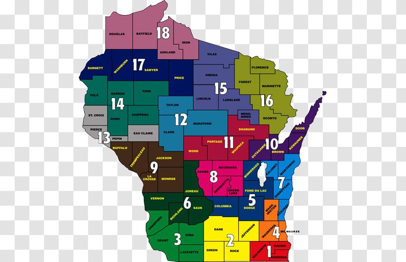 Wisconsin's 1st Congressional District 3rd 6th 5th 2nd - Wisconsin State Assembly - Senate 10 Transparent PNG