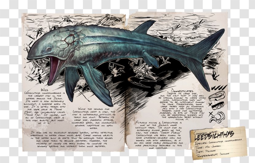 ARK: Survival Evolved Leedsichthys Iguanodon Ichthyornis Dinosaur - Ark Transparent PNG
