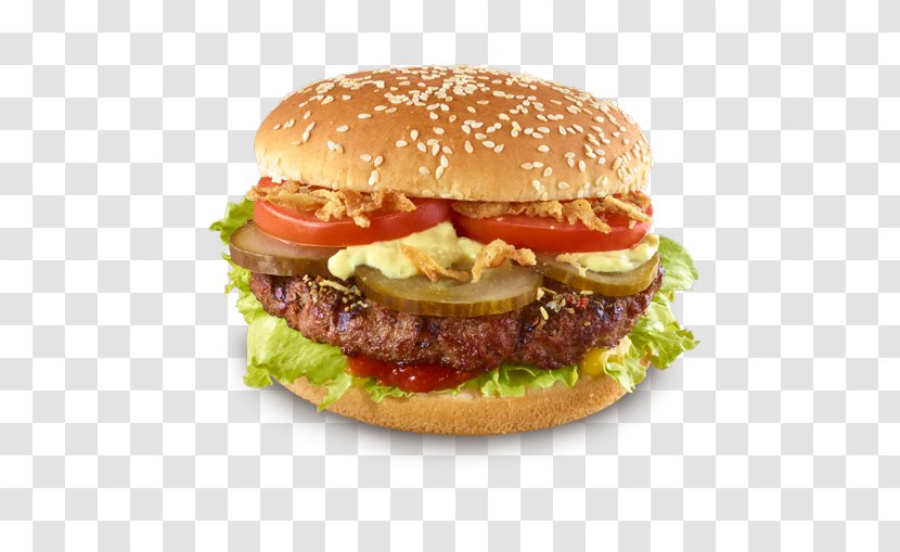 Hamburger Cheeseburger Buffalo Burger Fried Chicken Vegetarian Cuisine - Bacon - Big Transparent PNG
