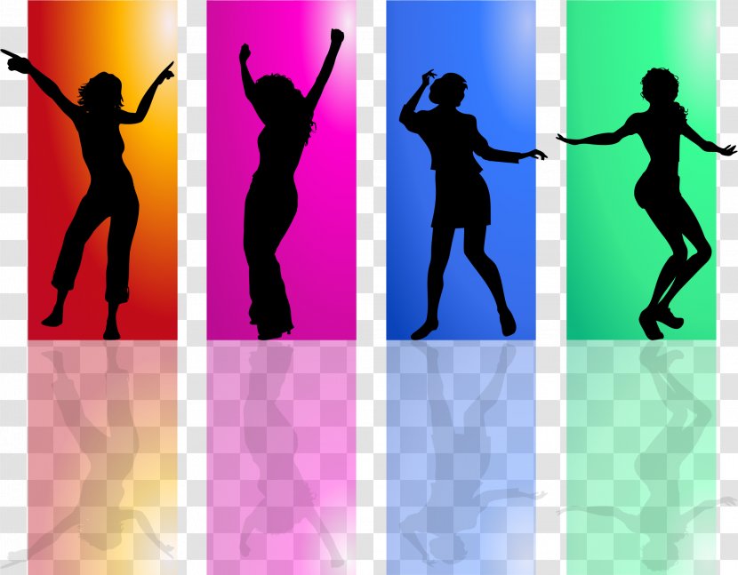 Dance Studio Nightclub Woman Clip Art - Standing - Colorful Dancing Cliparts Transparent PNG