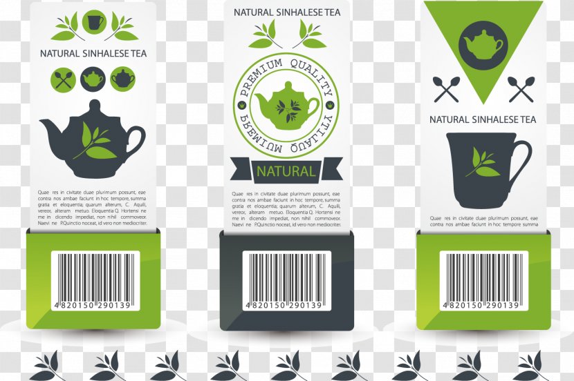 Green Tea Coffee - Brand - Card Design Vector Material Transparent PNG