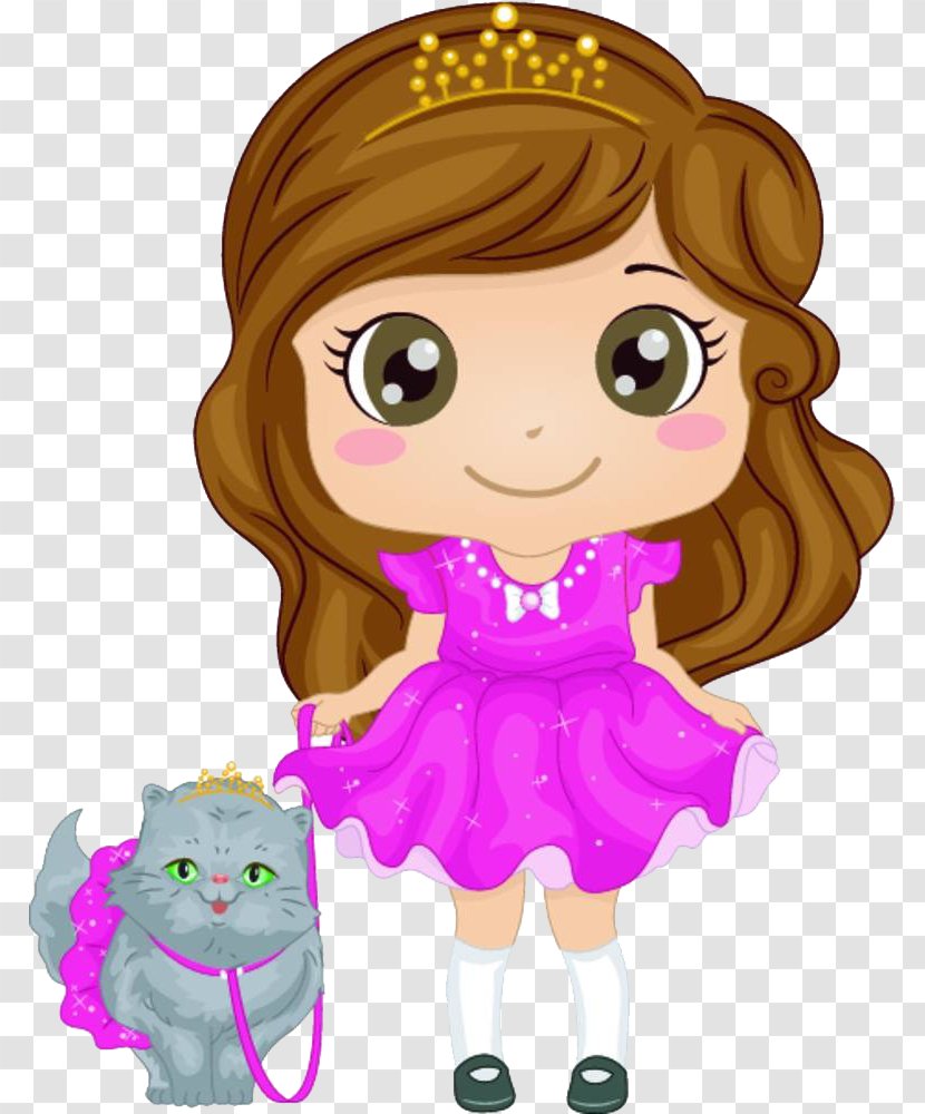 Princess Royalty-free Illustration - Watercolor - Little To Walk The Cat Transparent PNG