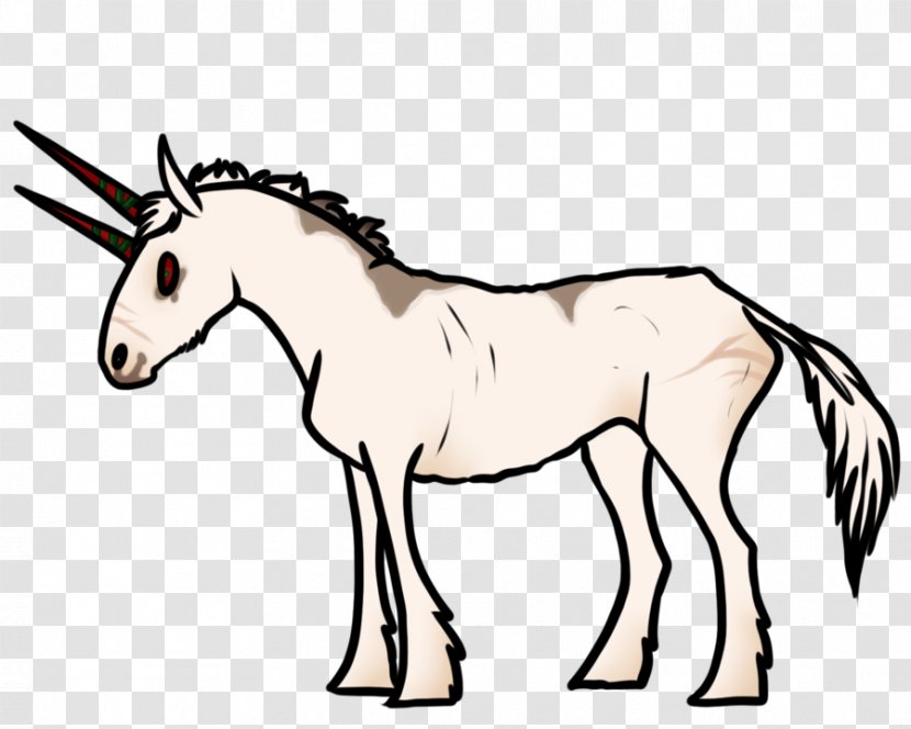 Mule Bridle Foal Halter Mane - White - Unicorn Thin Transparent PNG