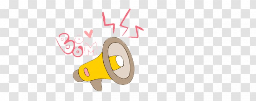 Cartoon Loudspeaker - Yellow - Speaker Transparent PNG
