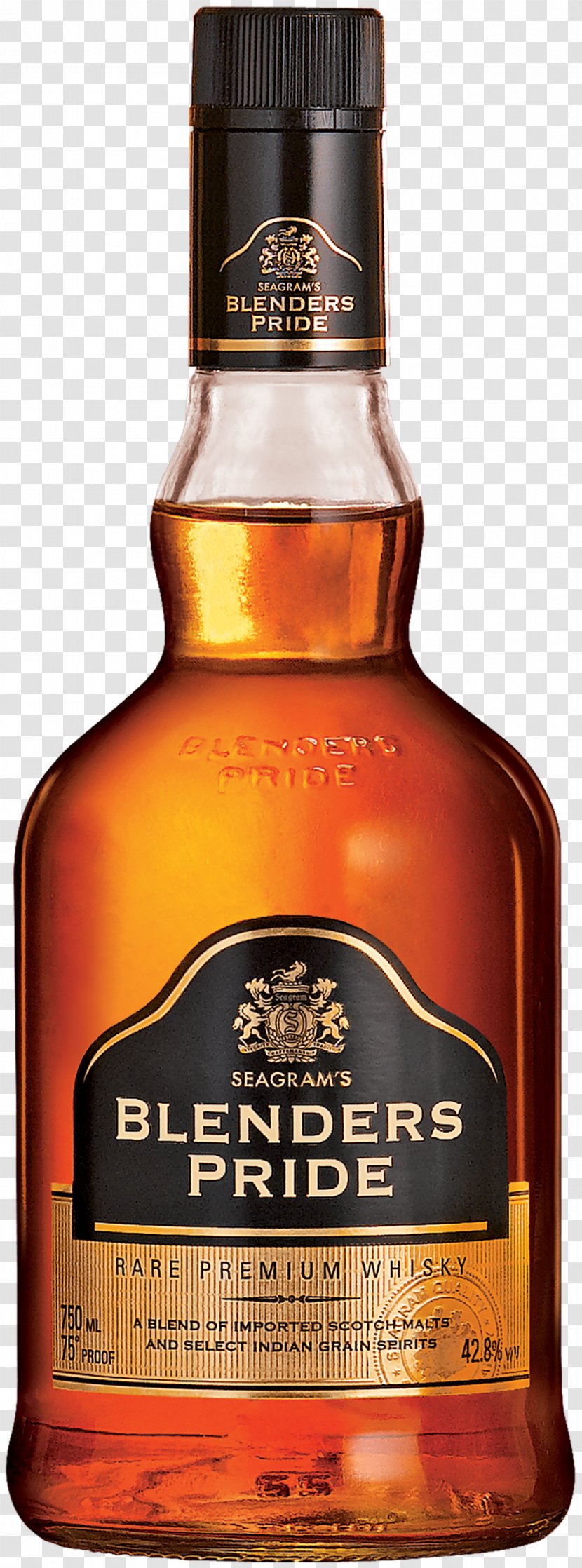 Scotch Whisky Blended Whiskey Seagram Beer - Bottle Transparent PNG