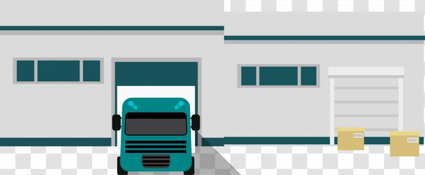 Warehouse Building Adobe Illustrator - System - Cartoon And Truck Transparent PNG