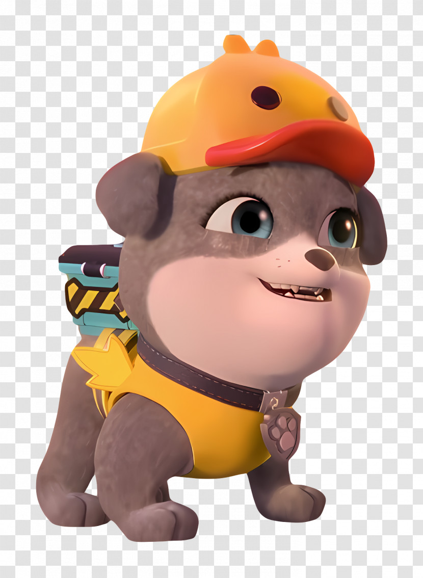 Paw Patrol - Cartoon Dog In Yellow Helmet Transparent PNG