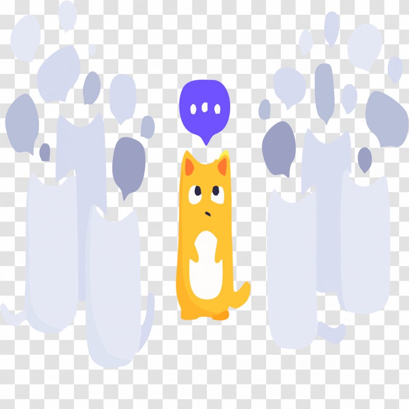 Cat Dialog Box Speech Balloon Illustration - Data - Yellow Transparent PNG